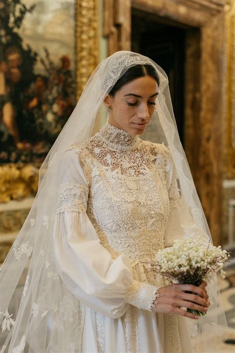 This Italian Bride’s Custom Cotton Wedding Dress by Dior Is.